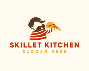 Cheesy Pizza Man logo design