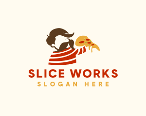 Cheesy Pizza Man logo design