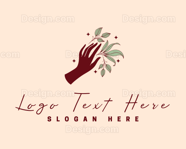 Nature Leaf Hand Logo