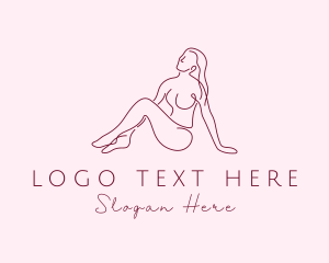 Bare - Naked Lady Stripper logo design