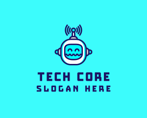 Tech Robot Streamer logo design