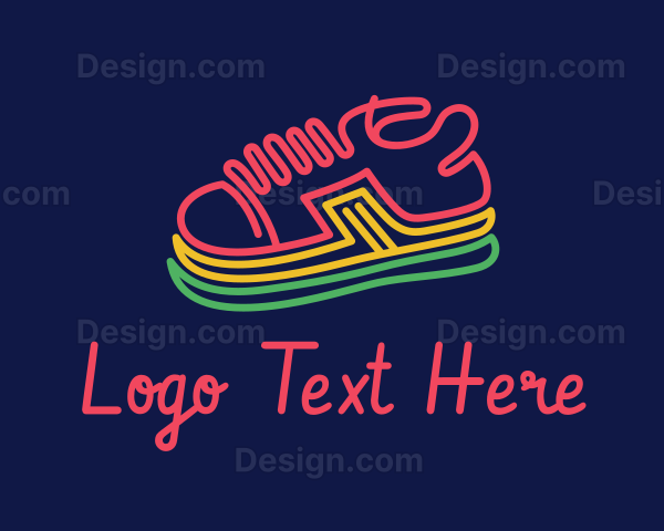 Minimalist Neon Sneakers Logo