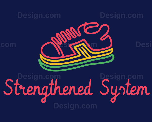 Minimalist Neon Sneakers Logo