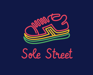 Minimalist Neon Sneakers  logo design