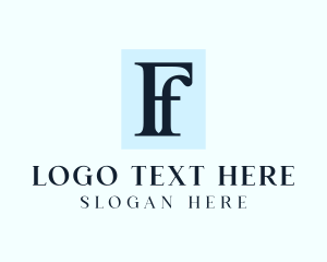 Modern Business Letter F logo