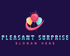 Balloon Party Celebration logo design