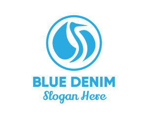 Blue Elegant Pelican logo design