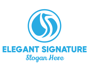 Blue Elegant Pelican logo design