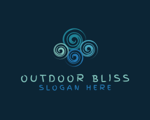 Cloud Swirl Whirlpool  logo design