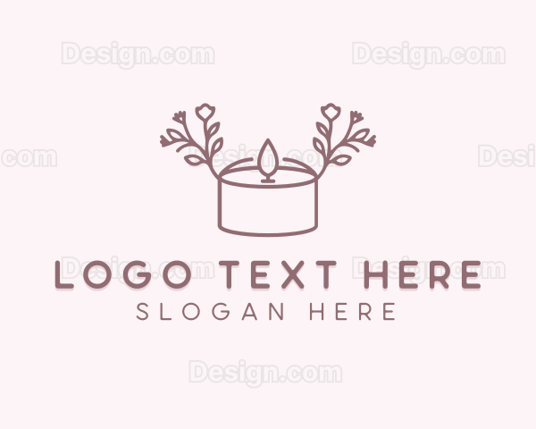 Floral Tealight Candle Logo