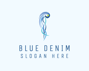 Blue Macaw Bird logo design