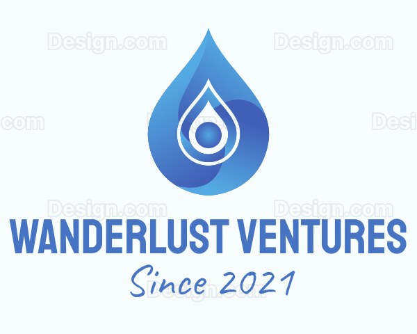 Blue Gradient Droplet Logo