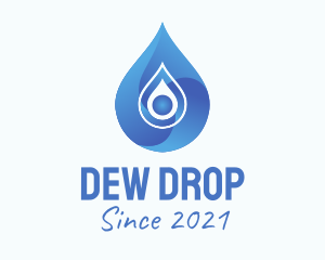 Blue Gradient Droplet  logo design