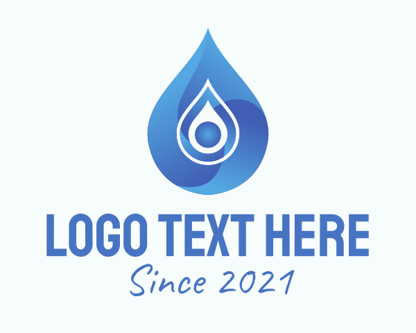 Blue Gradient Droplet  logo