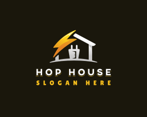 Lightning Plug House logo design