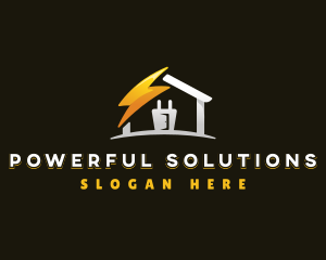 Lightning Plug House logo design