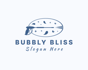 Water Bubbles Pressure Washer logo design