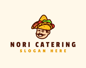 Mexican Taco Sombrero logo design