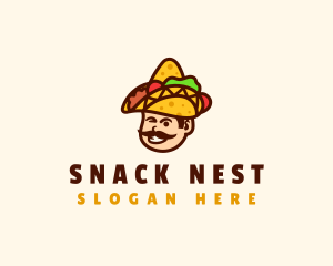 Mexican Taco Sombrero logo design