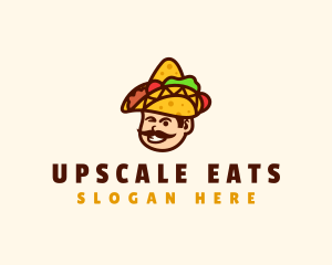 Mexican Taco Sombrero logo design