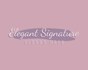 Feminine Watercolor Salon logo design