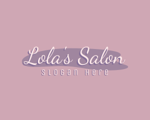 Feminine Watercolor Salon logo design