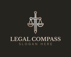 Legal Law Scale Sword logo