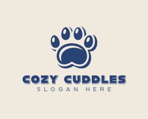 Paw Print Pet Grooming Logo