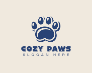 Paw Print Pet Grooming logo design