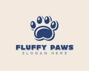 Paw Print Pet Grooming logo design