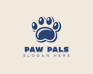 Paw Print Pet Grooming logo design