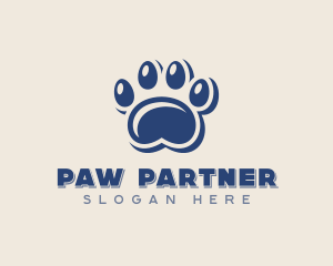 Paw Print Pet Grooming logo design