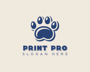 Paw Print Pet Grooming logo design