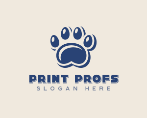 Paw Print Pet Grooming logo design