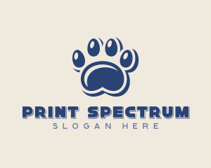 Paw Print Pet Grooming logo design