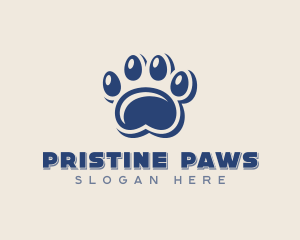 Paw Print Pet Grooming logo design