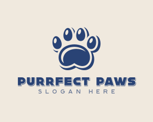 Paw Print Pet Grooming logo design