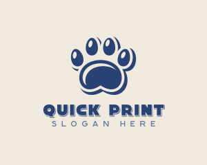 Paw Print Pet Grooming logo design