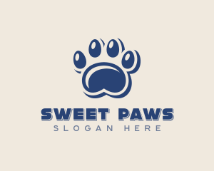 Paw Print Pet Grooming logo design