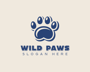 Paw Print Pet Grooming logo design