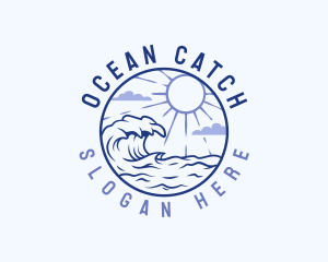 Outdoor Ocean Waves logo design