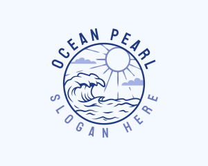 Outdoor Ocean Waves logo design