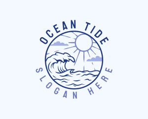 Outdoor Ocean Waves logo design