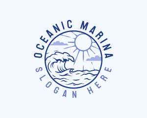 Outdoor Ocean Waves logo design