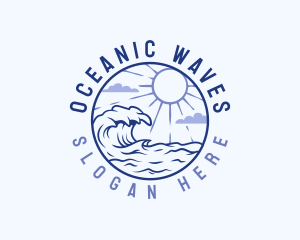 Outdoor Ocean Waves logo design