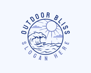 Outdoor Ocean Waves logo design