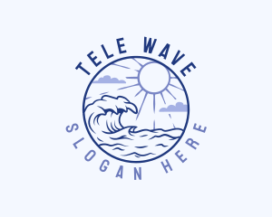 Outdoor Ocean Waves logo design