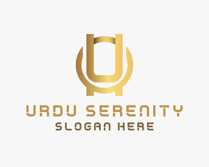 Gradient Crypto Money Letter U logo design