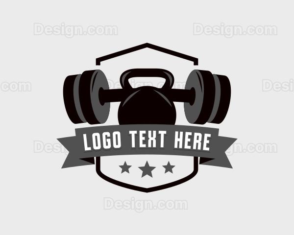 Barbell Weights Fitness Logo