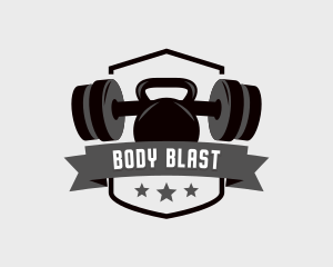 Barbell Weights Fitness  logo design